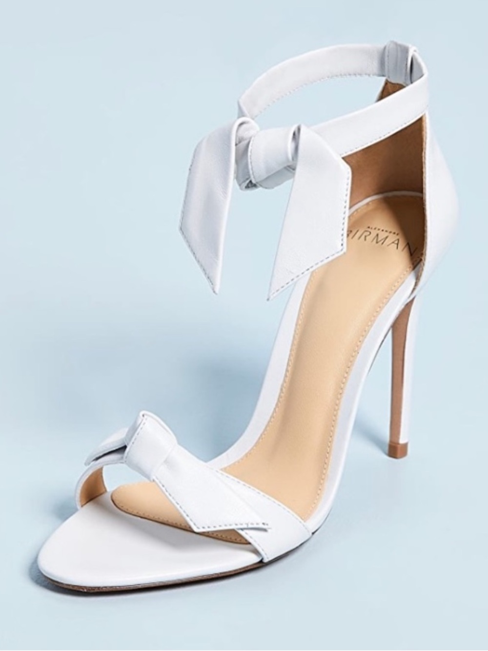 Alexandre Birman Clarita Bow Stiletto Heels Womens 42 White